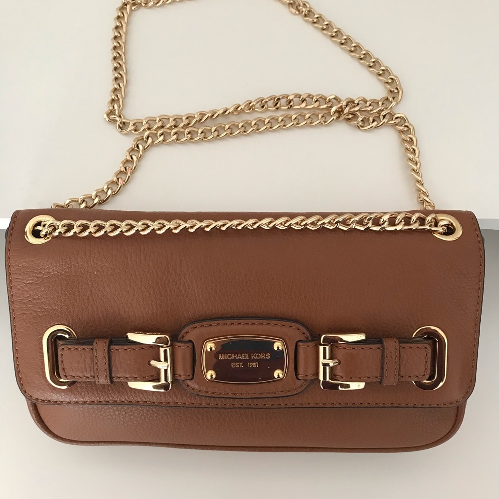 Michael kors brown leather chain Crossbody Bag - Picture 3 of 5